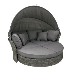 Sofa MUSE-2 with canopy, grey