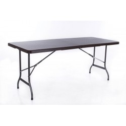 Rotangdisainiga kokkupandav laud 180x72 cm